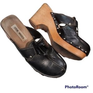 Y2K Steve Madden Wood Clogs